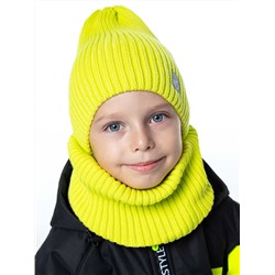 Комплект шапка и снуд 12м11122 желтый неон