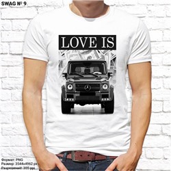 Мужская футболка "Love is", №9