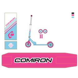 Самокат 2-х колесный COMIRON 200мм Classic / GT23-C4 /уп 8/ розовый