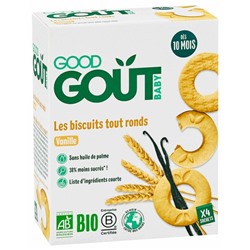 Good Go?t Biscuits Tout Ronds Vanille D?s 10 Mois Bio 20 Biscuits