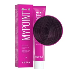 TEFIA Mypoint 6.7 Перманентная крем-краска для волос / Темный блондин фиолетовый, 60 мл