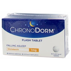 Laboratoires IPRAD ChronoDorm M?latonine 1 mg Lot de 2 x 30 Comprim?s Sublinguaux