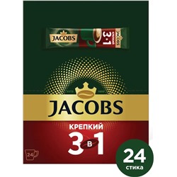 Кофе растворимый Jacobs "Крепкий" 13,5гр (упаковка 24шт)