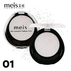 Мерцающие гелевые тени с блестками Meis New Attractive Fashion Colour (Тон 01)