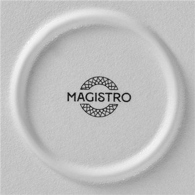 Тарелка фарфоровая Magistro Line, d=26,5 см, цвет белый