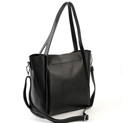 Женская кожаная сумка шоппер 1811 Блек
