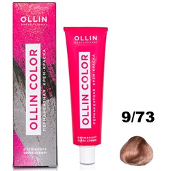 OLLIN COLOR Перманентная крем-краска для волос 9/73 блондин коричнево-золотистый 60 мл