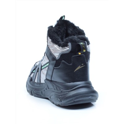 04-8525-3 BLACK Ботинки зимние женские (искусственные материалы)