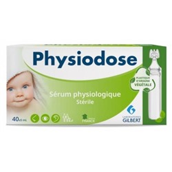 Gilbert Physiodose S?rum Physiologique St?rile 40 Unidoses V?g?tales