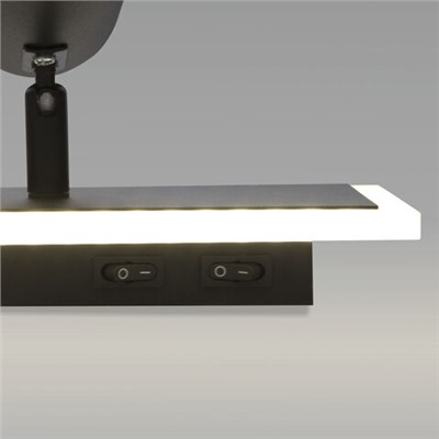 Настенный светодиодный светильник с USB и Type-C 20127/1 LED черный