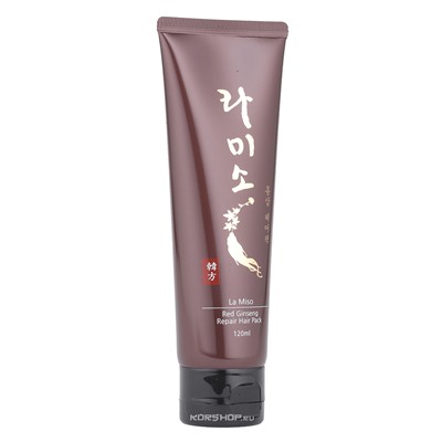 Восстанавливающая маска для волос с экстрактом красного женьшеня La Miso, Корея, 120 мл Акция