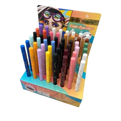 Набор автоматических карандашей для губ и глаз с точилкой Kiss Beauty Color Eyeliner (ряд 18шт)