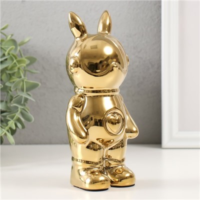 Копилка керамика "Кролик" золото 6х8,5х18 см