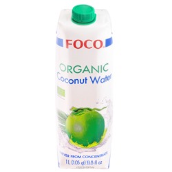 Органическая кокосовая вода Foco, Вьетнам, 1 л. Акция