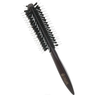 Dewal Брашинг для волос с натуральной щетиной / Деревянная BR2040, 12/46 мм, черный