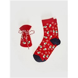 Новогодние носки с мешочками для девочек