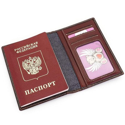 Женская кожаная обложка для паспорта Sergio Valentini СВ 8123-005/4