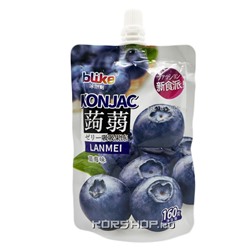 Желе питьевое с конняку со вкусом голубики 16Kcal Blike, Китай, 160 г Акция