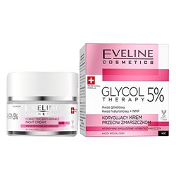 Eveline GLYCOL THERAPY Корректирующий крем против морщин для всех типов кожи 50мл (*30)