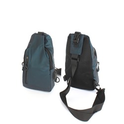 Рюкзак (сумка)  муж Battr-604  (однолямочный),   (USB-заряд),  1отд,  плечевой ремень,  2внеш карм,  синий 254337