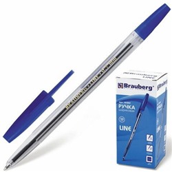 Ручка шар. Brauberg "Line" 1,0 мм, синяя, L=148 мм