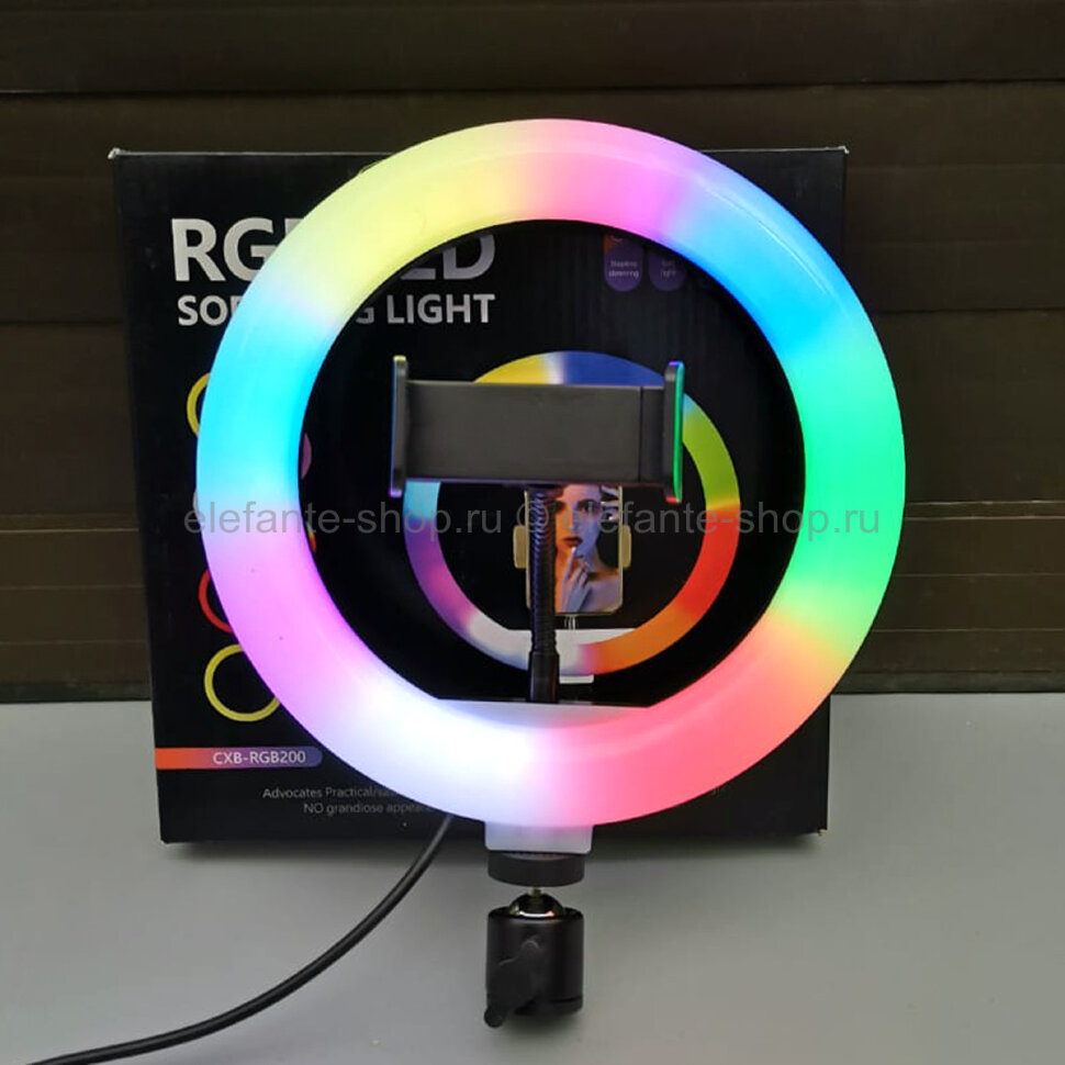 Кольцевая лампа RGB Led Soft Ring Light CXB-RGB200 (15) купить, отзывы,  фото, доставка - Покупки-просто58