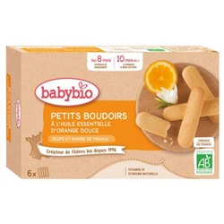 Babybio Petits Boudoirs Huile Essentielle d Orange Douce d?s 8 Mois Bio 24 Boudoirs