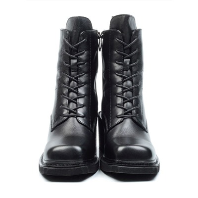 04-E21W-2A BLACK Ботинки зимние женские (натуральная кожа, натуральный мех)