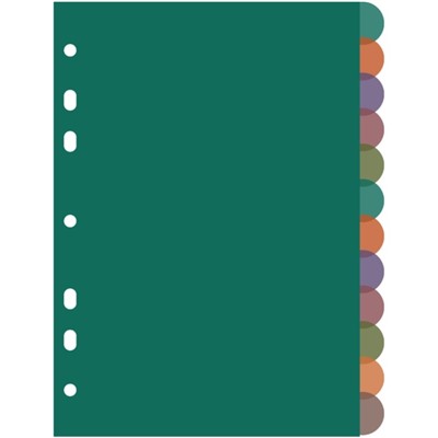 Разделитель листов A4 (245 x 305 мм), цветовой, 12 листов, "deVENTE. Marandi" полипропилен 140 мкм, индивидуальная упаковка