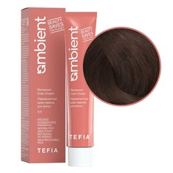 TEFIA Ambient 6.8 Перманентная крем-краска для волос / Темный блондин коричневый, 60 мл