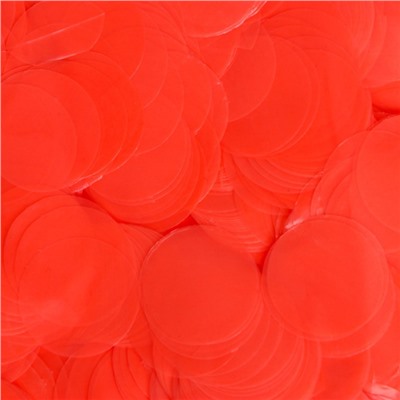 Конфетти для декора, цвет оранжевый ультрафиолет, d= 2 см, 50 г