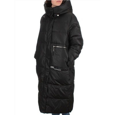 H-2210 BLACK Пальто зимнее женское (200 гр .холлофайбер)