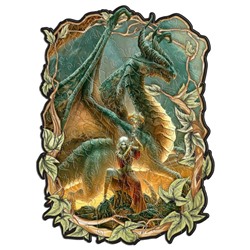 Фигурные пазлы, 18 × 23 см «Пещере дракона» 100 деталей
