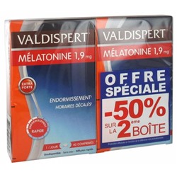 Valdispert M?latonine 1,9 mg Lot de 2 x 40 Comprim?s