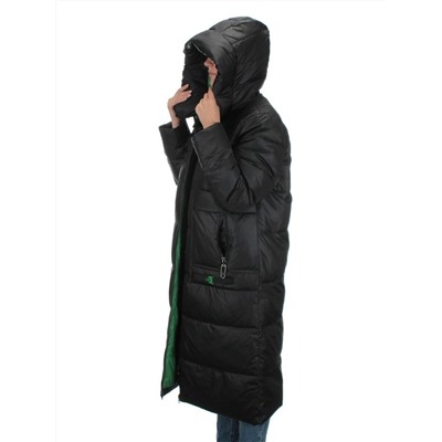 H-2206 BLACK Пальто зимнее женское (200 гр .холлофайбер)