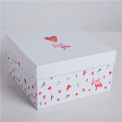 Набор подарочных коробок 5 в 1 «Love you», 22 х 22 х 12 - 14 х 14 х 8 см