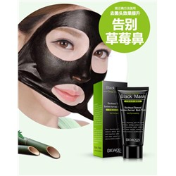 Черная маска-пленка BioAqua black mask с бамбуковым углем 60гр