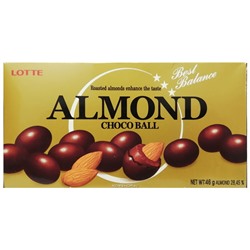 Миндаль в молочном шоколаде Almond Chocoball Lotte, Корея, 46 г Акция