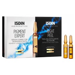 Isdin Isdinceutics Pigment Expert S?rum Correcteur D?pigmentant 10 Ampoules + Peeling Exfoliant de Nuit 10 Ampoules