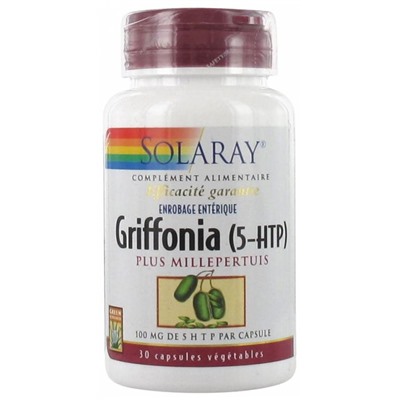 Solaray Griffonia (5-HTP) Plus Millepertuis 30 Capsules V?g?tales