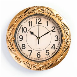 Часы настенные, серия: Интерьер, Кимберли", дискретный ход, d-26 см, циферблат 19.5 см, микс