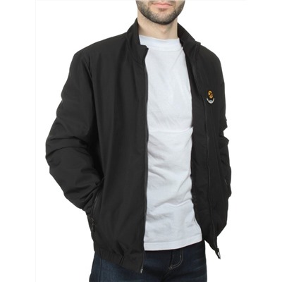 EM25057 BLACK Куртка-бомбер мужская демисезонная (100 гр. синтепон)