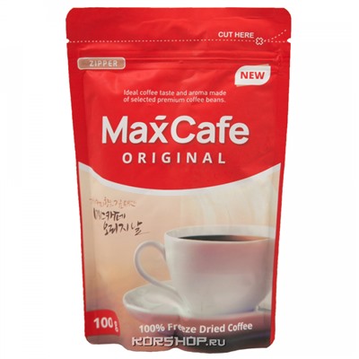 Растворимый кофе Original Max Cafe, Корея, 100 г Акция