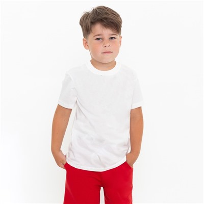 Комплект для мальчика (футболка, шорты), цвет белый/красный МИКС, рост 146-152 см