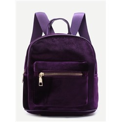 Фиолетовый бархатный рюкзак