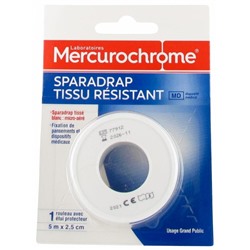 Mercurochrome Sparadrap Tissu R?sistant 5 m x 2,5 cm