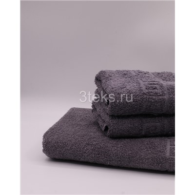 Полотенце махровое гладкокрашеное (Серый)