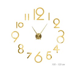 Часы аппликация 3D 100-120 см / AL066G/1 /уп 36/ золото