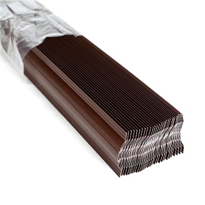 Штакетник пластиковый коричневый 40 см, RAL 6005 - комплект 30 шт