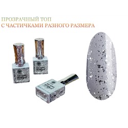 Фольгированный топ L’AMORE FASHION Top Coat silver 15мл